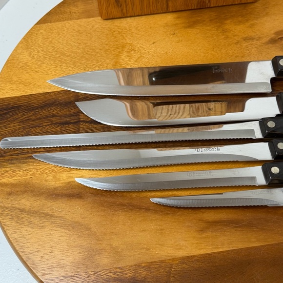 Cutco Knife set from 1989-90, 1721 1722 1723 1724 1725 & 1729 plus Island Block - Picture 14 of 17